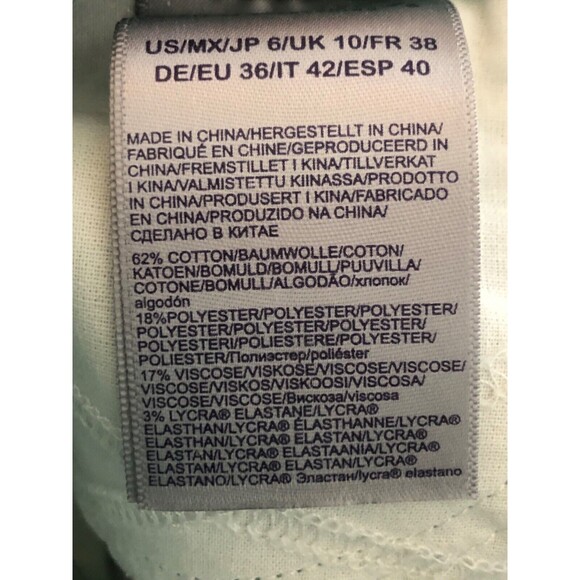 NYDJ PRINT GREEN  6 / 28 FLORAL FLOWER CROP CAPRI MID RISE - Picture 4 of 13